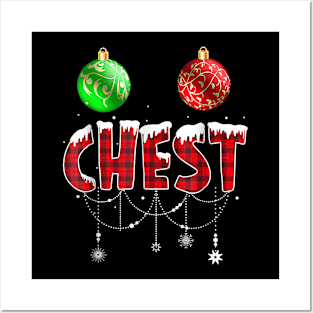 Chest Nuts Christmas Funny Matching Couple Chestnuts Posters and Art